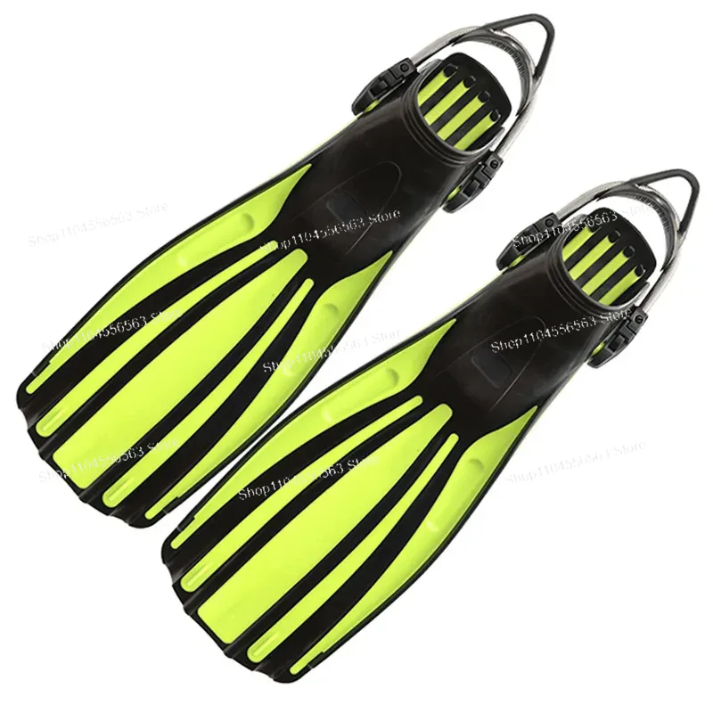 Fin Diving Blade - 調節可能なスプリングストラップ付きスイムトレーニングフィン、ロングブレードフィン、シュノーケリング、スキューバダイビング用（サイズにご注意ください）