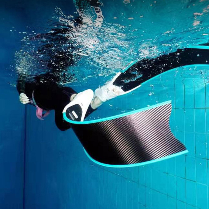 Fin Diving Blade - パルスモジュラーフリーダイビングフィン カーボンファイバー ロングブレード フリーダイビングフットバッグ TPU 耐久性のある交換用プロダイビングフィン