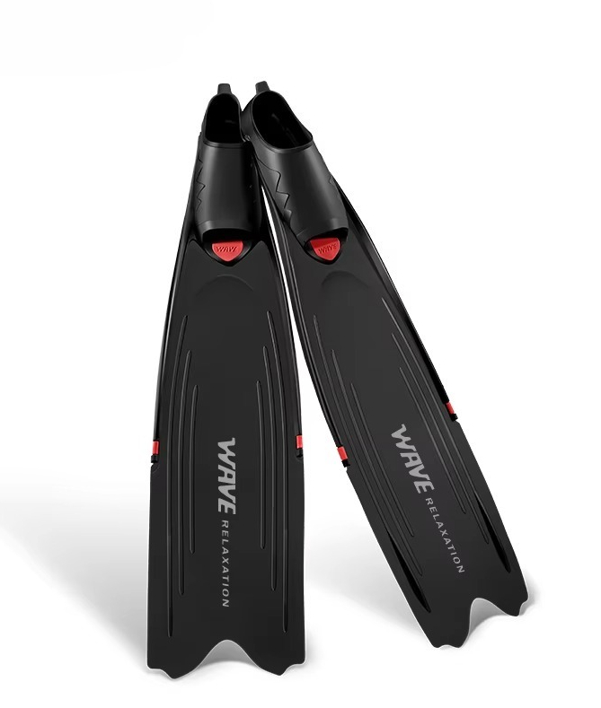 Fin Diving Blade - 新デザイン カーボンフリーダイビングフィン – 強力な推進力のためのロングブレード、大人のシュノーケリングとダイビングに合わせて調整可能
