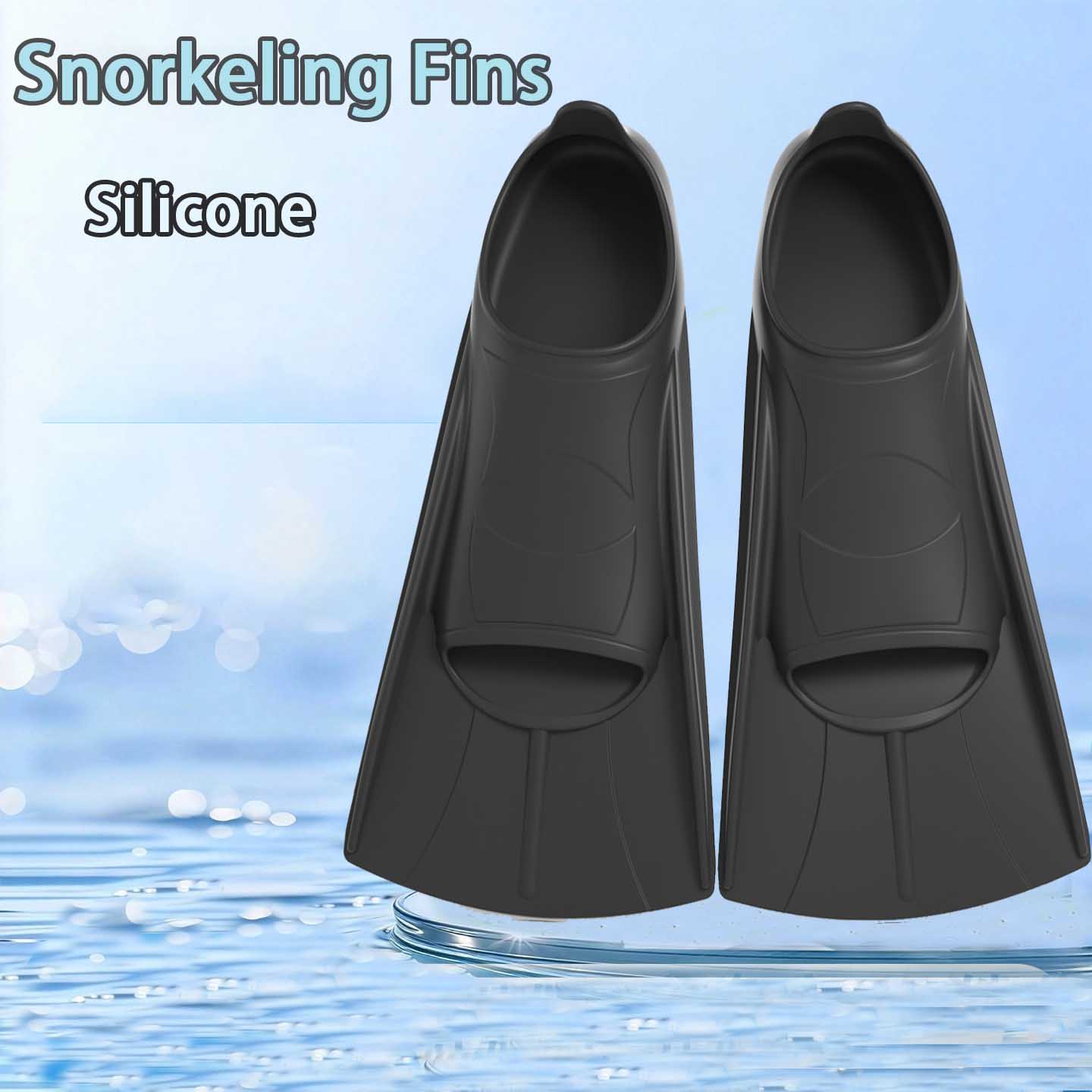 Fin Diving Blade - 水泳フィンシリコン女性男性用フィンプロフェッショナルプラスチックダイビングフィン大人子供用ショートブレードフィン水泳用